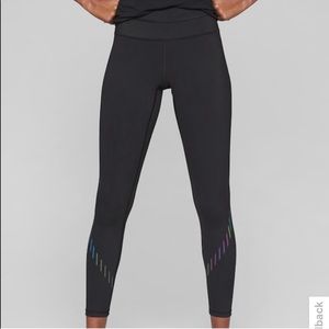 NEW Athleta Spectrum Sonar 7/8 Tights, Sz S